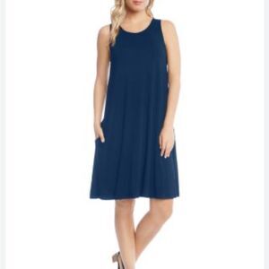 Karen Kane Maggie Trapeze Dress Navy Blue Size Large
